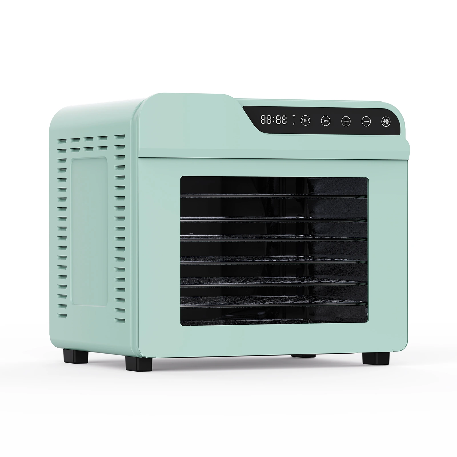 8-Tray Food Dehydrator FD2002 — Left three-quarter view