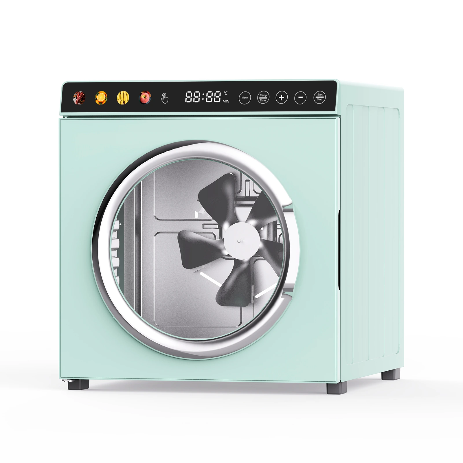 12-Tray Food Dehydrator FD3502 - Right three-quarter view with touch panel