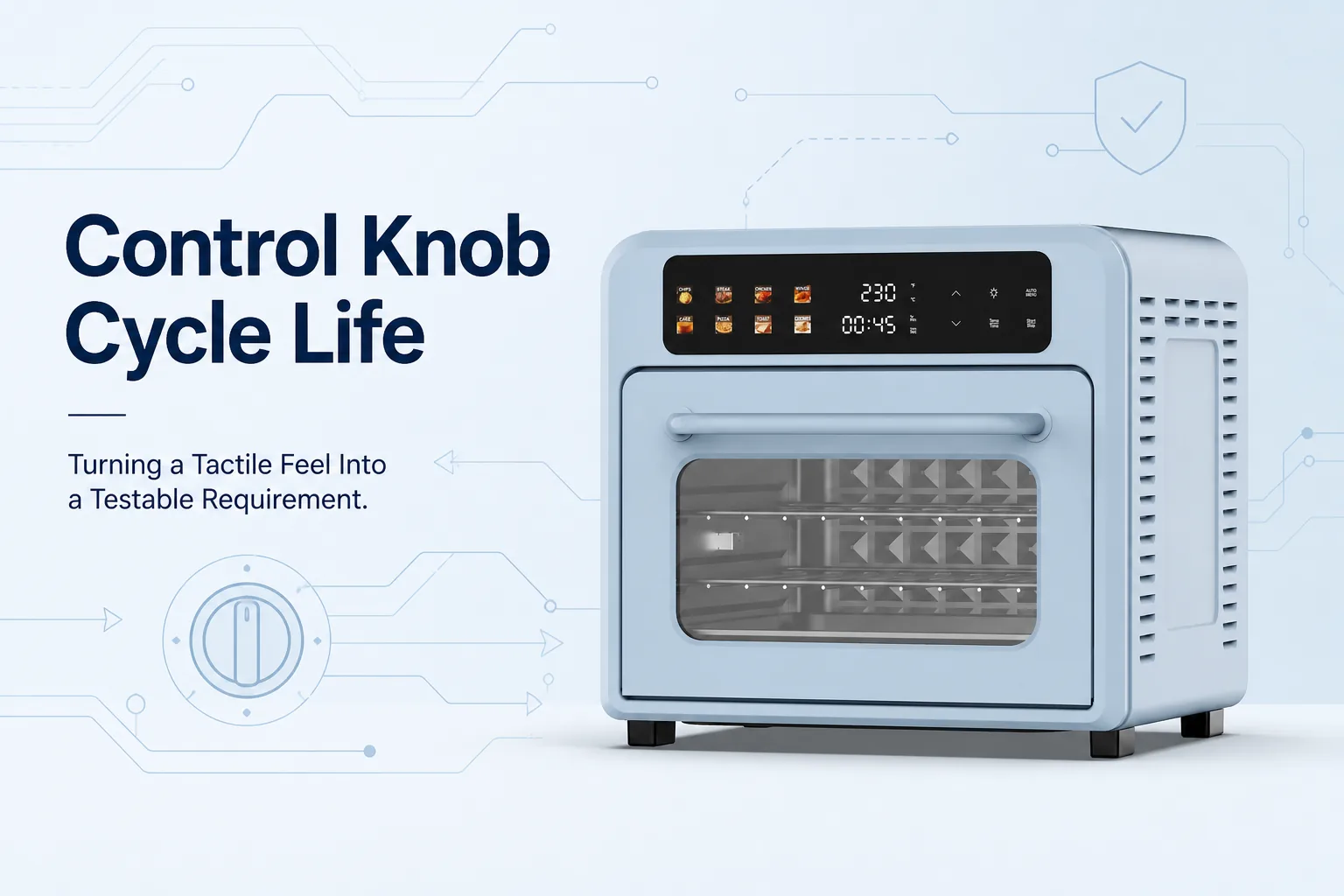 Blog cover: Control Knob Cycle Life: Turning a Tactile Feel Into a Testable Requirement