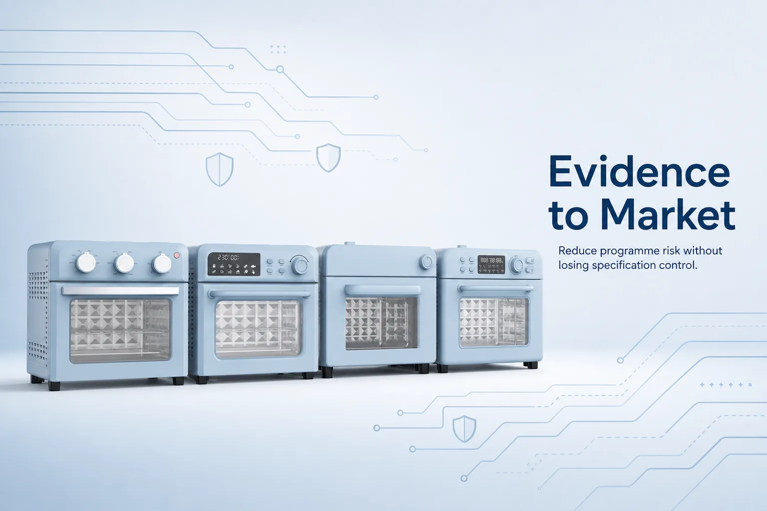 Blog cover: Dual Sourcing for Countertop Ovens: Reduce Programme Risk Without Losing Specification Control