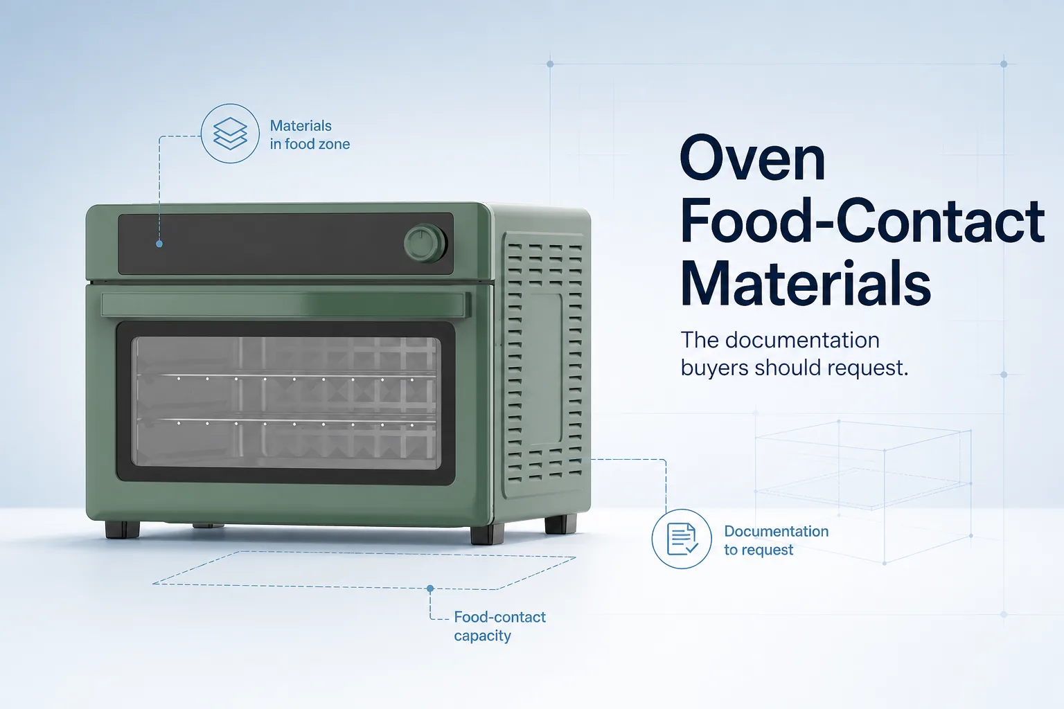 Blog cover: Oven Food-Contact Materials: The Documentation Buyers Should Request