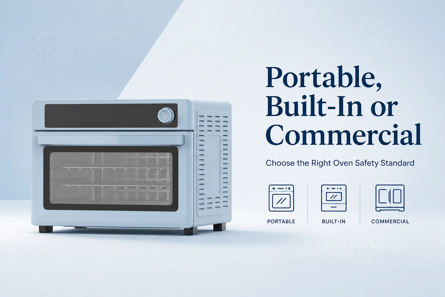 Blog cover: Portable, Built-In or Commercial? Choose the Right Oven Safety Standard