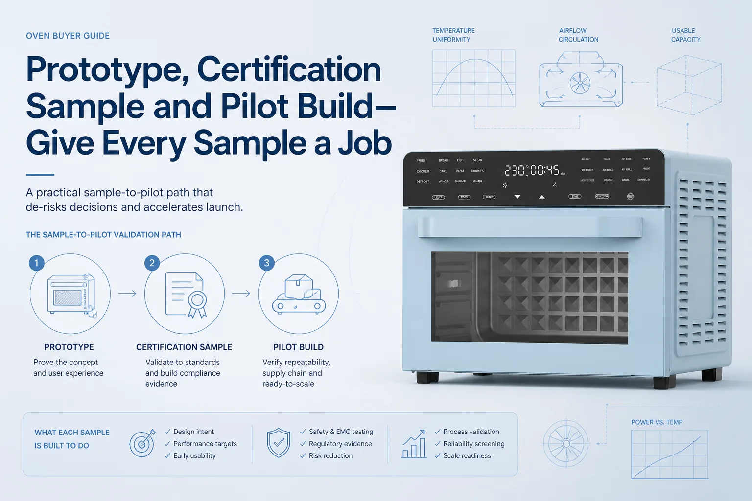 Blog cover: Prototype, Certification Sample or Pilot Build? Give Each Sample a Job
