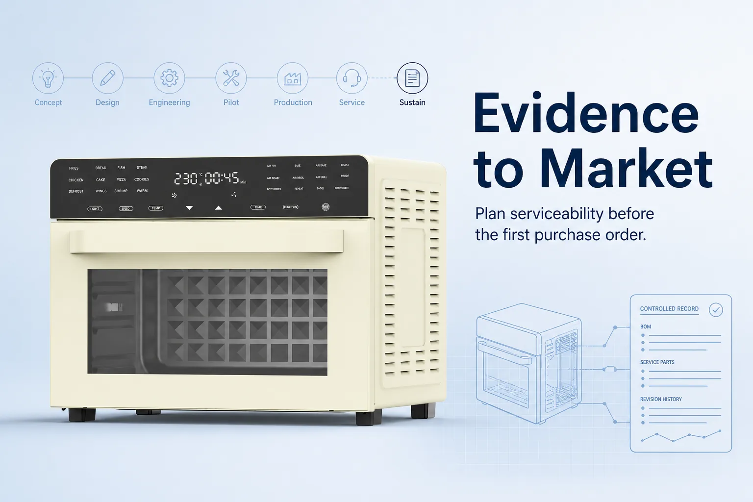 Blog cover: Spare-Parts Bills of Material: Plan Serviceability Before the First Purchase Order