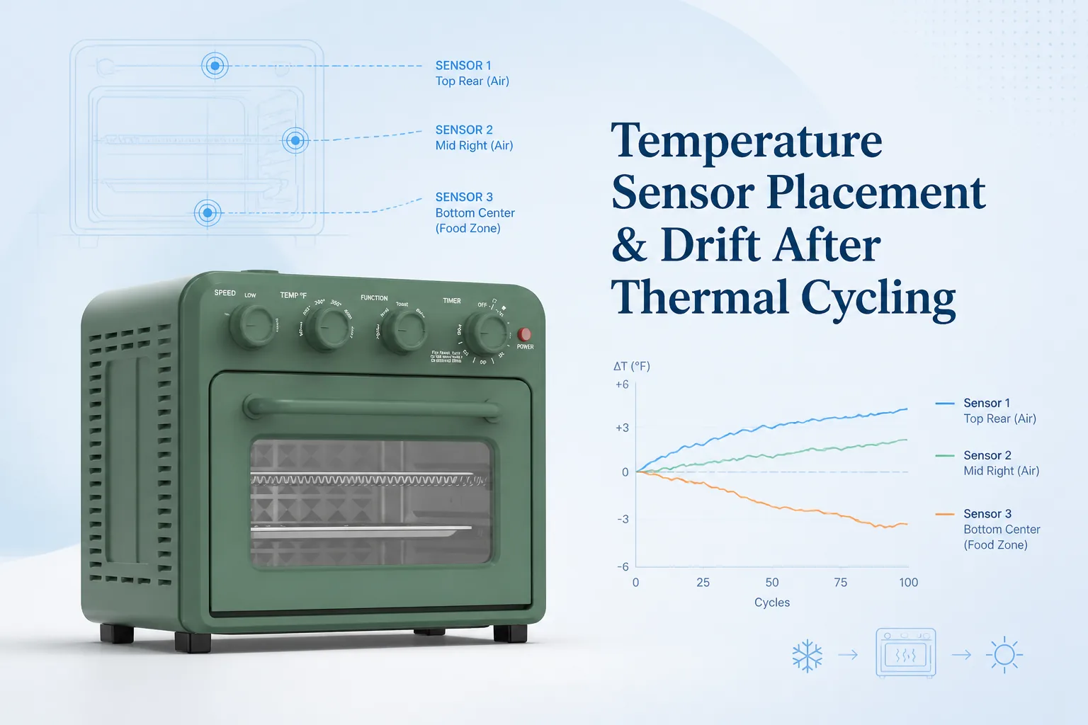 Blog cover: Temperature Sensor Placement and Drift: Why a Stable Factory Sample Is Not Enough