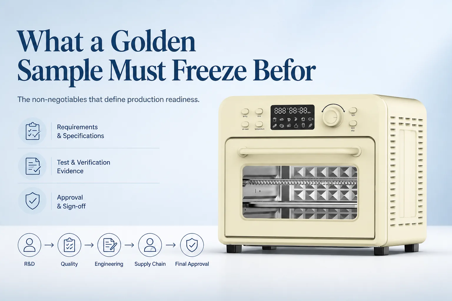 Blog cover: What a Golden Sample Must Freeze Before Mass Production